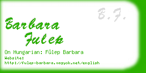 barbara fulep business card